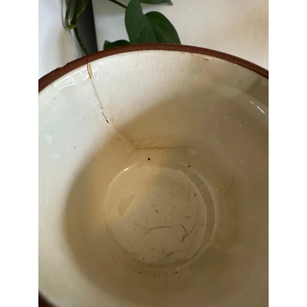 Vintage ceramic brown small pot